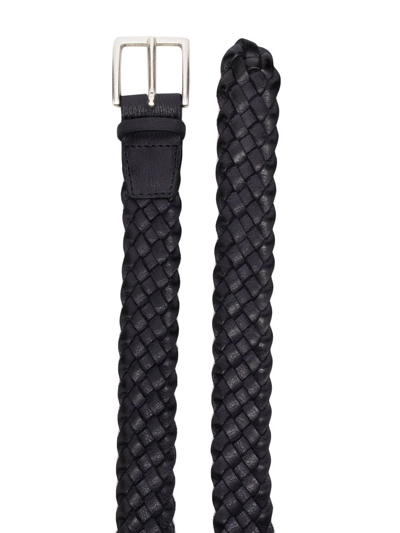 Shop Orciani Interwoven-design Belt In Blue