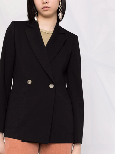 Harris Wharf London Notched-collar Double-breasted Jacket In Black