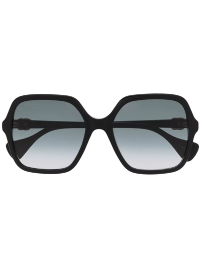 Shop Gucci Oversize-frame Sunglasses In Black