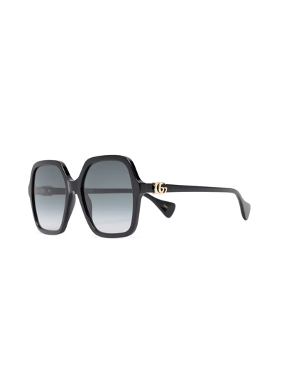 Shop Gucci Oversize-frame Sunglasses In Black