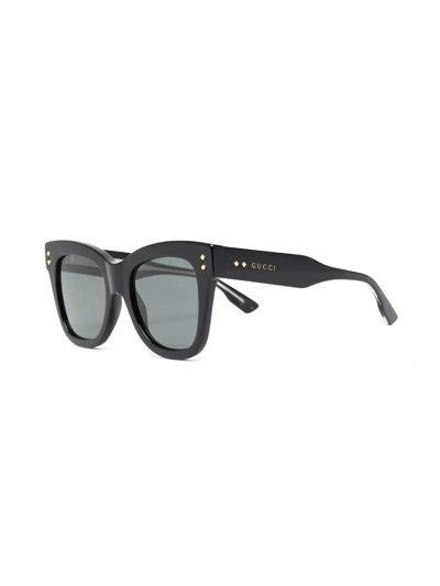Gucci Gg1082s 001 Butterfly Sunglasses In Black