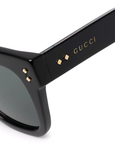 Gucci Gg1082s 001 Butterfly Sunglasses In Black