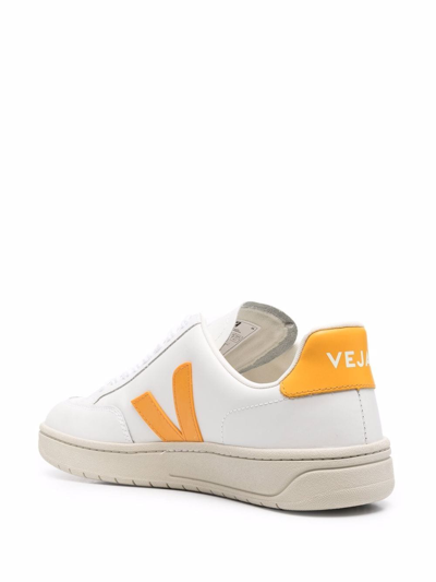 Shop Veja V12 Lace-up Sneakers In White
