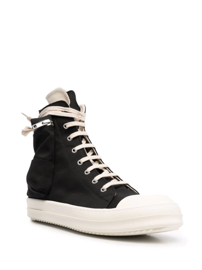 Rick Owens Drkshdw Drkshdw By Rick Owens Hollywood High Top Sneakers Black And Milk