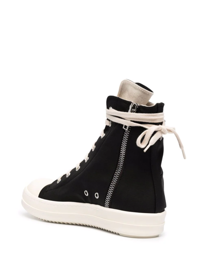 Rick Owens Drkshdw Drkshdw By Rick Owens Hollywood High Top Sneakers Black And Milk