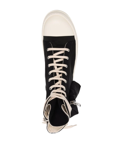 Rick Owens Drkshdw Drkshdw By Rick Owens Hollywood High Top Sneakers Black And Milk