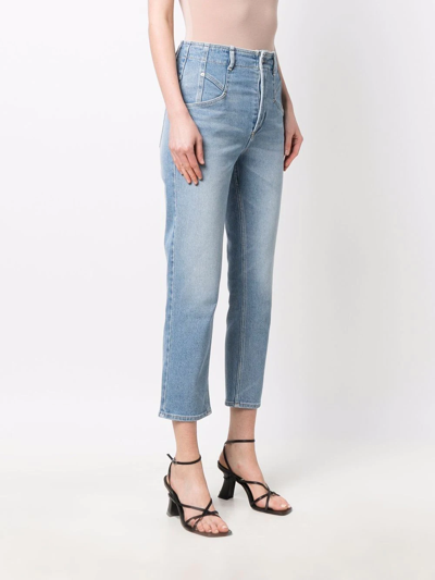 Shop Isabel Marant Niliane Cropped Jeans In Blue