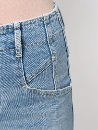 Shop Isabel Marant Niliane Cropped Jeans In Blue