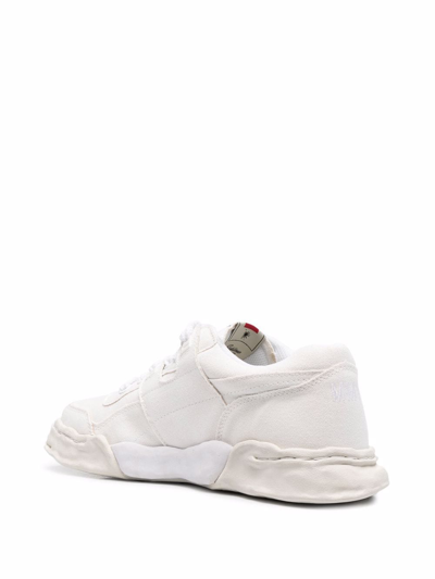 Shop Miharayasuhiro Lace-up Low-top Sneakers In White