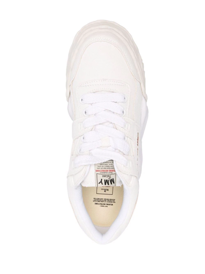 Shop Miharayasuhiro Lace-up Low-top Sneakers In White