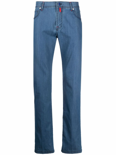 Shop Kiton Basic Straight-leg Jeans In Blue
