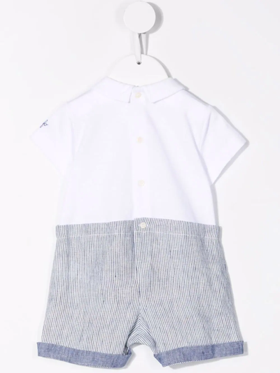 Il Gufo Striped-print Contrast Shorties In White
