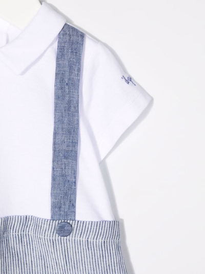 Il Gufo Striped-print Contrast Shorties In White
