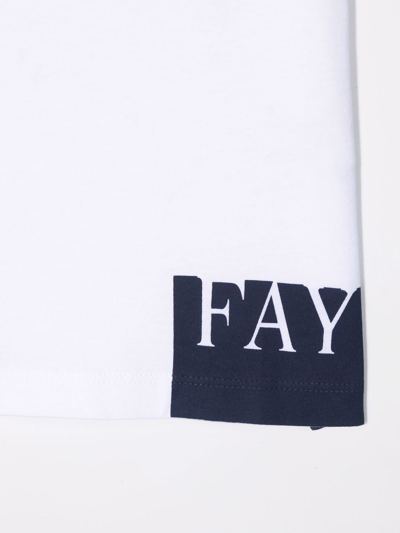 Shop Fay Logo-print T-shirt In White