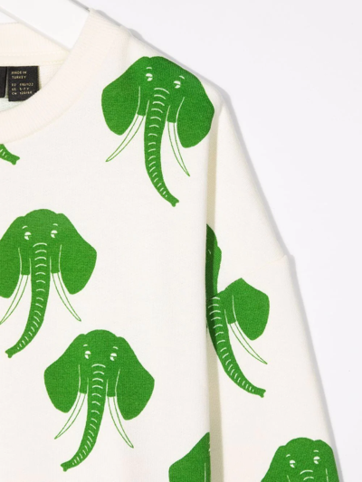 Mini Rodini Kids Elephant Printed Cotton Sweatshirt In Neutrals | ModeSens