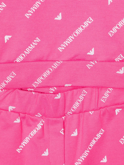 Shop Emporio Armani Logo-print Cotton Tracksuit In Pink