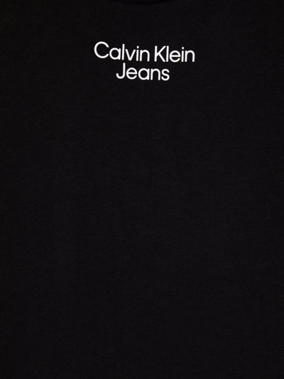 Shop Calvin Klein Logo-print T-shirt In Black