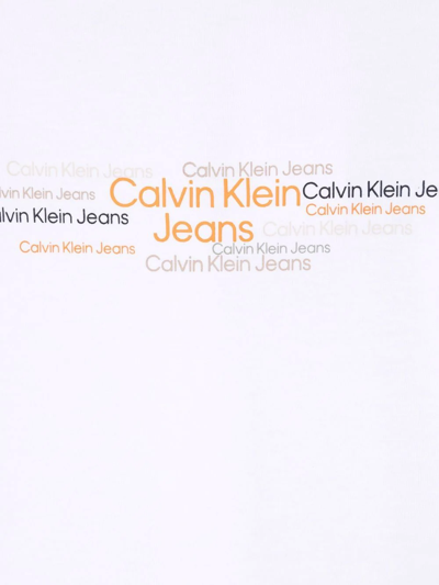 Calvin Klein Logo-print Cotton T-shirt In White