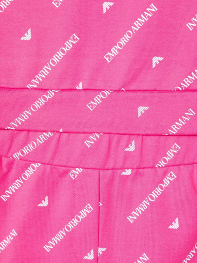 Shop Emporio Armani Logo-print Shorts Set In Pink