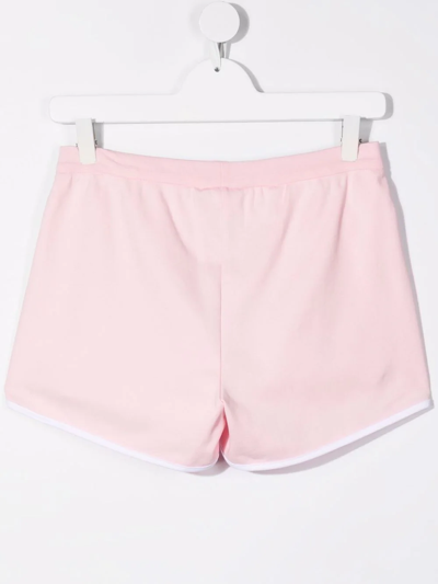 Shop Emporio Armani Logo-print Cotton Shorts In Pink