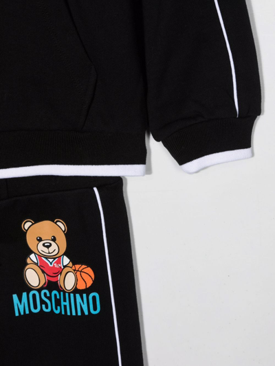 Shop Moschino Teddy-print Tracksuit Set In Black