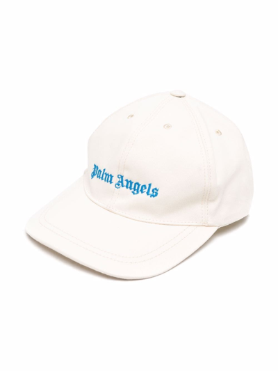 Shop Palm Angels Embroidered-logo Six-panel Cap In White