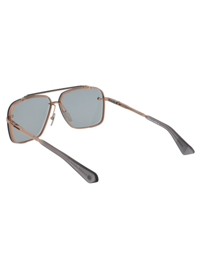 Shop Dita Sunglasses In Rose Gold - Black Rhodium W/ Medium Grey - Ar