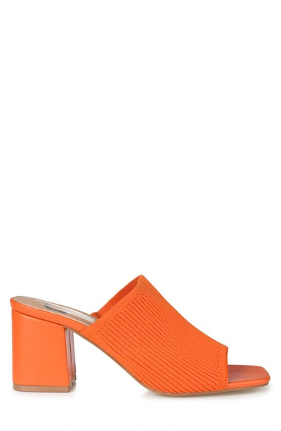 Shop Journee Collection Lorenna Block Heel Mule In Orange