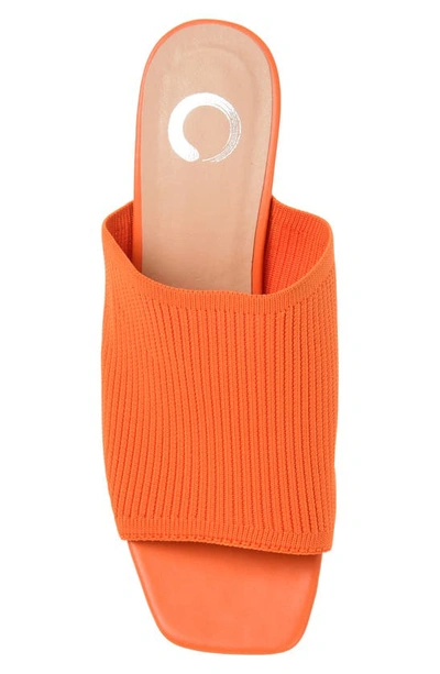 Journee Collection Lorenna Block Heel Mule In Orange
