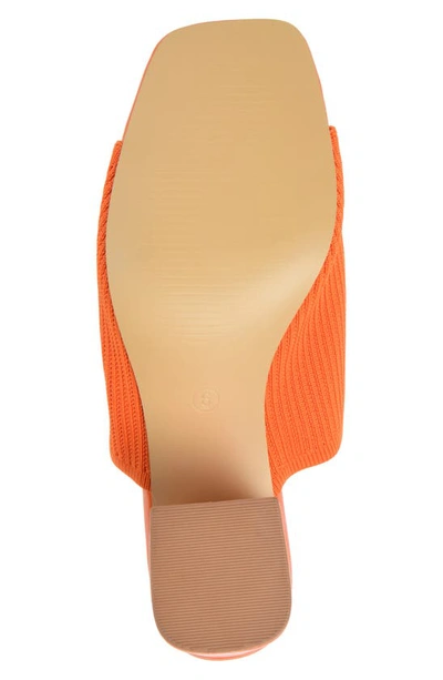 Journee Collection Lorenna Block Heel Mule In Orange