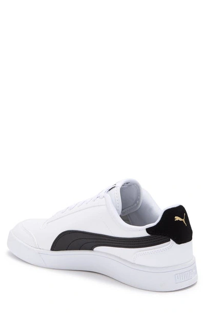 Shop Puma Shuffle Sneaker In White-black-team Gold