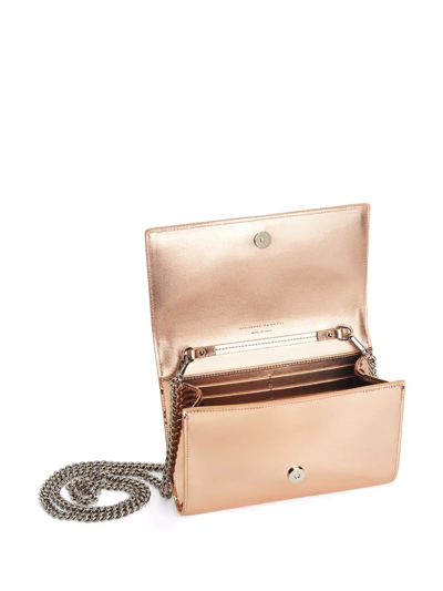 Shop Giuseppe Zanotti Cleopatra Metallic Clutch Bag In Pink