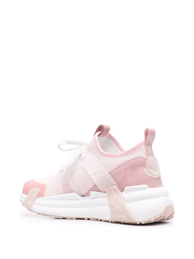 Shop Moncler Lunarove Chunky Low-top Sneakers In Rosa