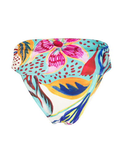 Patbo Floral-print Bikini Bottoms In Grün