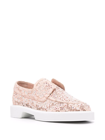 Shop Le Silla Yacht Leather Moccasins In Pink