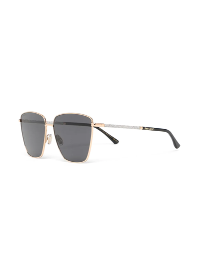 Shop Jimmy Choo Lavi Square-frame Sunglasses In Schwarz