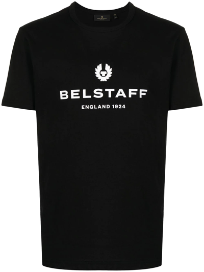 Shop Belstaff Logo-print Cotton T-shirt In Schwarz