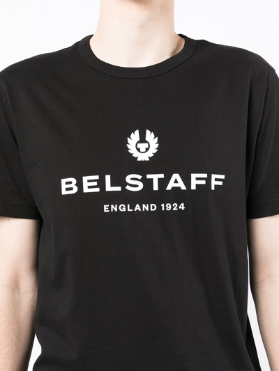 Shop Belstaff Logo-print Cotton T-shirt In Schwarz