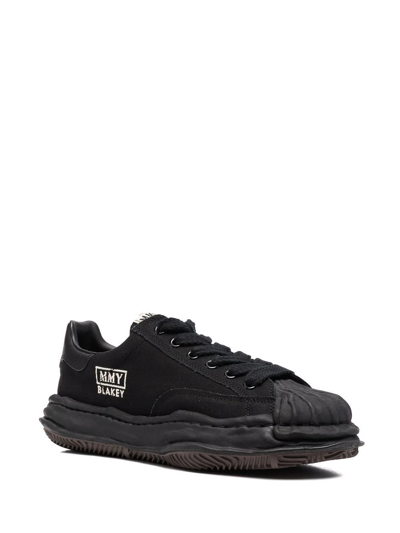 Miharayasuhiro Ridged-trim Low-top Sneakers In Schwarz
