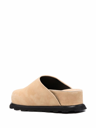 Shop Proenza Schouler Forma Leather Slides In Nude