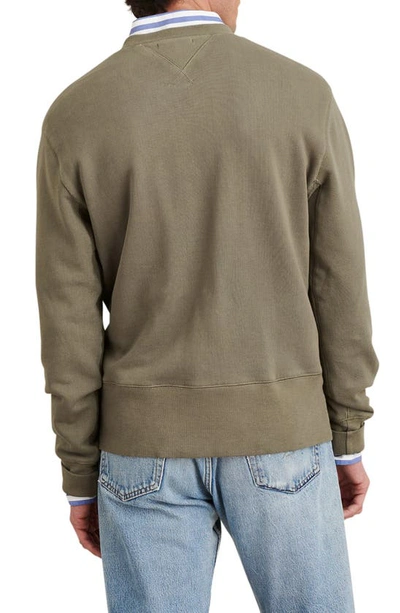 Shop Alex Mill Cotton Crewneck Sweatshirt In Olive