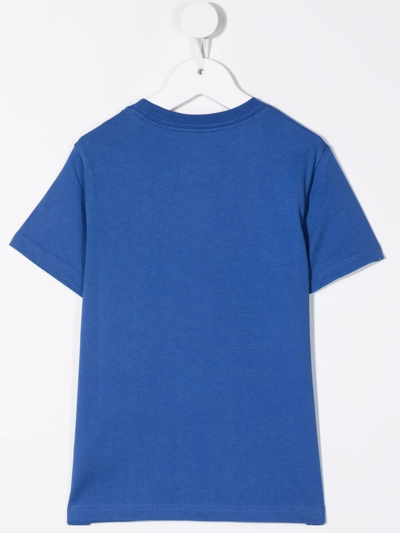 Shop Ralph Lauren Embroidered-logo T-shirt In Blue