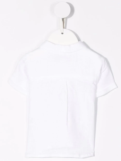Shop Tartine Et Chocolat Short-sleeved Button-up Shirt In White