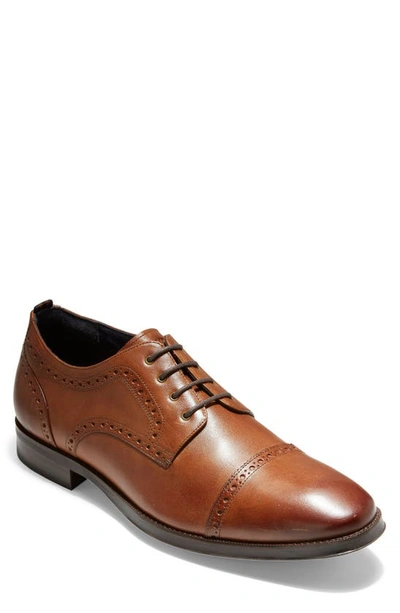 Shop Cole Haan Jefferson 2.0 Grand Cap Toe Derby In British Tan