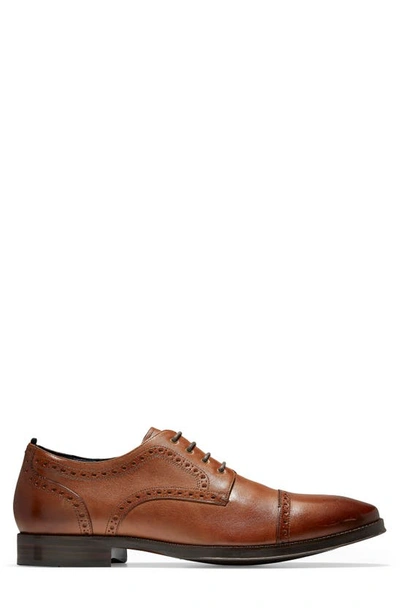 Shop Cole Haan Jefferson 2.0 Grand Cap Toe Derby In British Tan