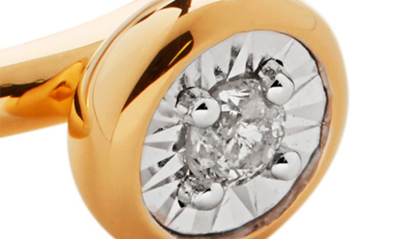 Shop Monica Vinader Essential Diamond Ring In Gold