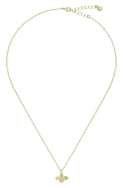 Shop Ted Baker Bellema Bumblebee Pendant Necklace In Brushed Gold Tone
