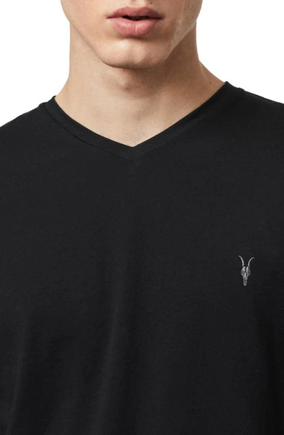 Shop Allsaints Tonic V-neck T-shirt In Jet Black
