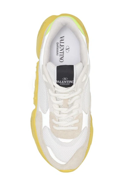 Shop Valentino Runner Bubbleback Low Top Sneaker In White Yellow