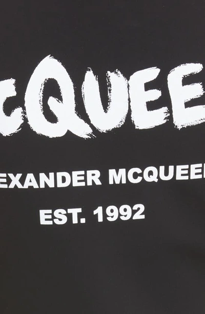 Shop Alexander Mcqueen Compact Scuba Crepe Crewneck Minidress In Black
